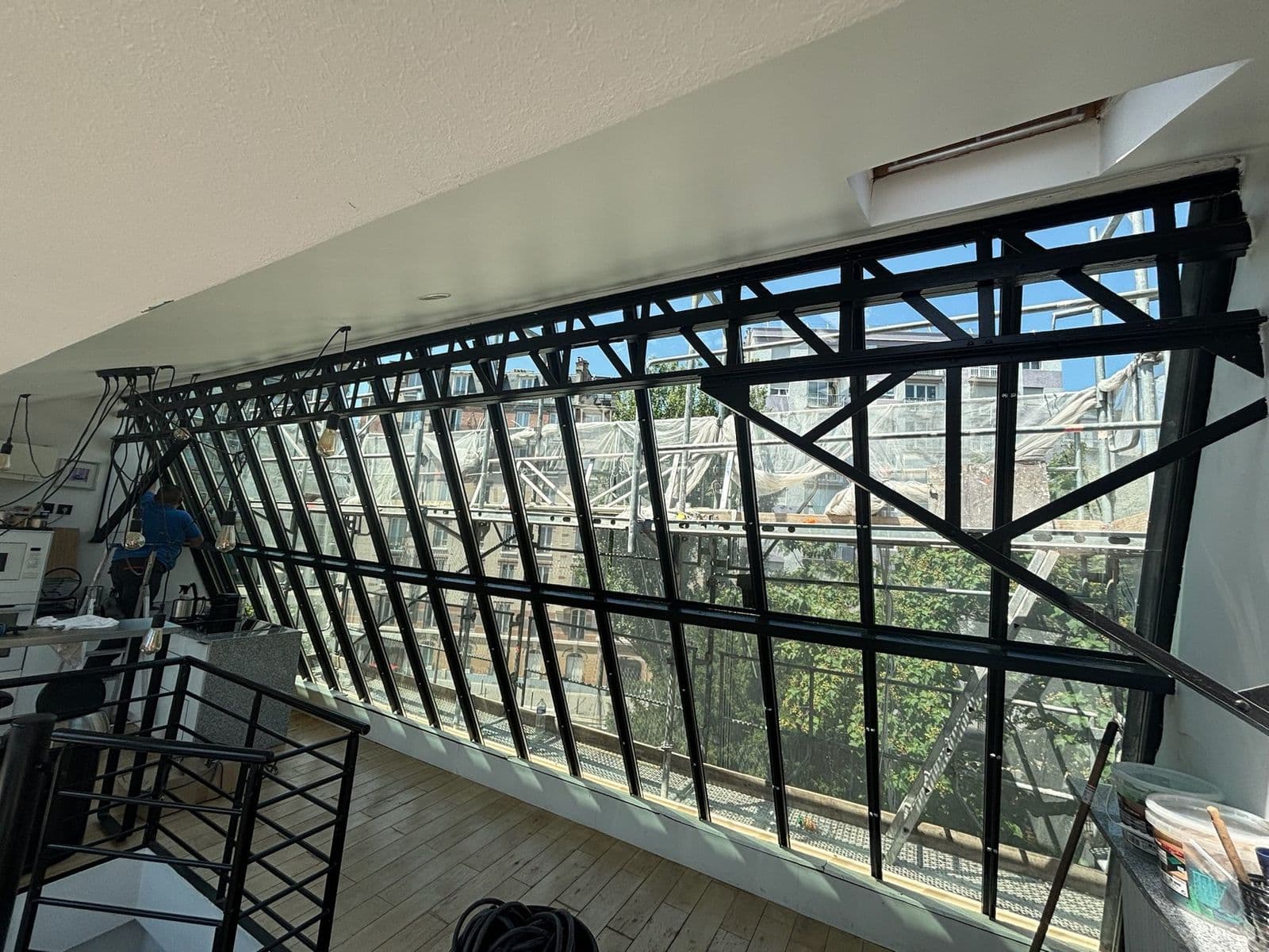 Façade d'appartement avec verre anti-UV
